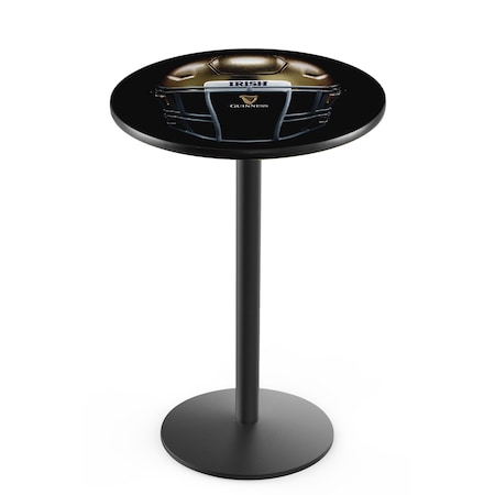 Holland Bar Stool Co Guinness Helmet 42 Tall 36 Top Pub Table with Black Wrinkle Finish L214 Notre Dame L214B4236ND-Guin-Hlm